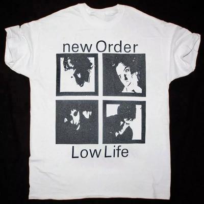 New Order - Low-Life Kurzarm Baumwolle Weiß Unisex T-Shirt AH1260
