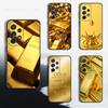 Cool Precious Gold Art Case For Samsung S21,S20,S10,Plus,S9,S22,S25,Ultra,S24,S23,FE,Lite,Soft Silicone Black