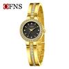 Oufani Elegant Diamond-Inlaid Women's Quartz Watch - Trendy, Waterproof, Small Round Dial Bracelet Watch