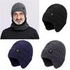 Thick Warm Earmuff Hat Ear Protections Hat Cold Weather Skull Caps Knitted Hat Wool Knitted Hat Winter Warm Hat for Men