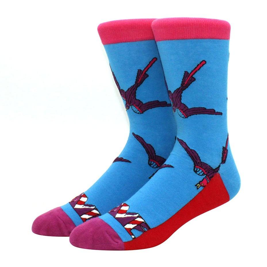 Herren mehrfarbig bedruckte Früchte, Essen, Damensocken, lustig, Skateboarden, Hip-Hop, Tiere, Socken