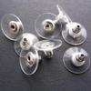 100pcs DIY Craft Accessories Silicon Stud Earring Earrings Back Stoppers Ear Post Nuts Jewelry Findings Components Gold and Silv