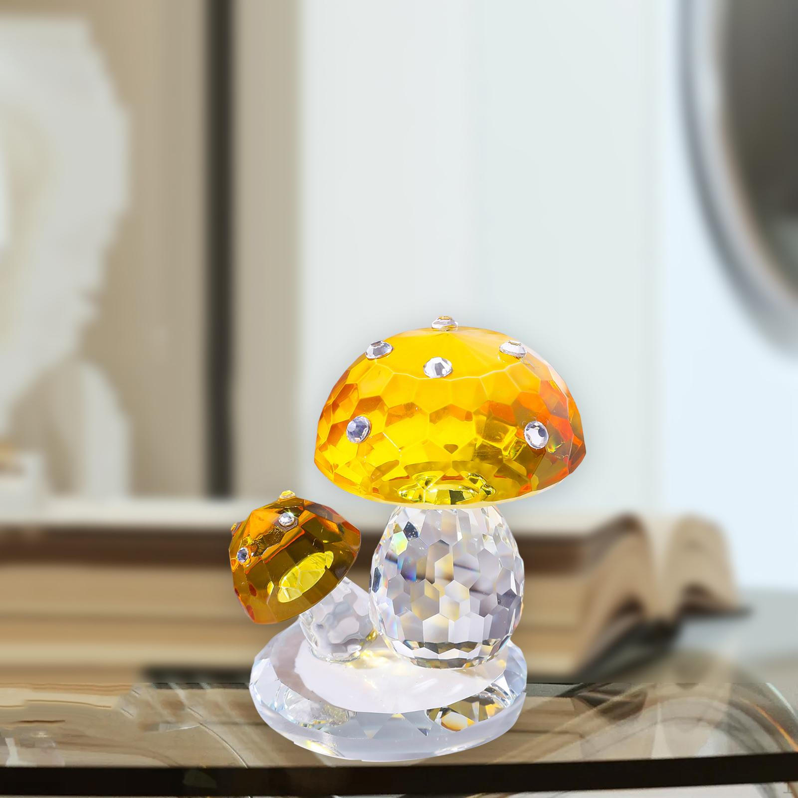 

Имитация хрустальной статуи гриба, художественное ремесло, коллекционный подарок, миниатюрная статуэтка, украшение для дома