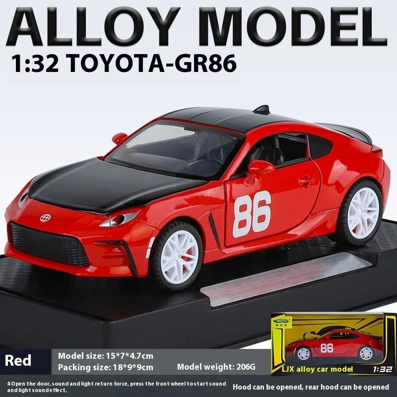 1/32 Toyota GR86 Alloy Sports Car Diecast Model Kids X-MAS Gift Toy Sound Light