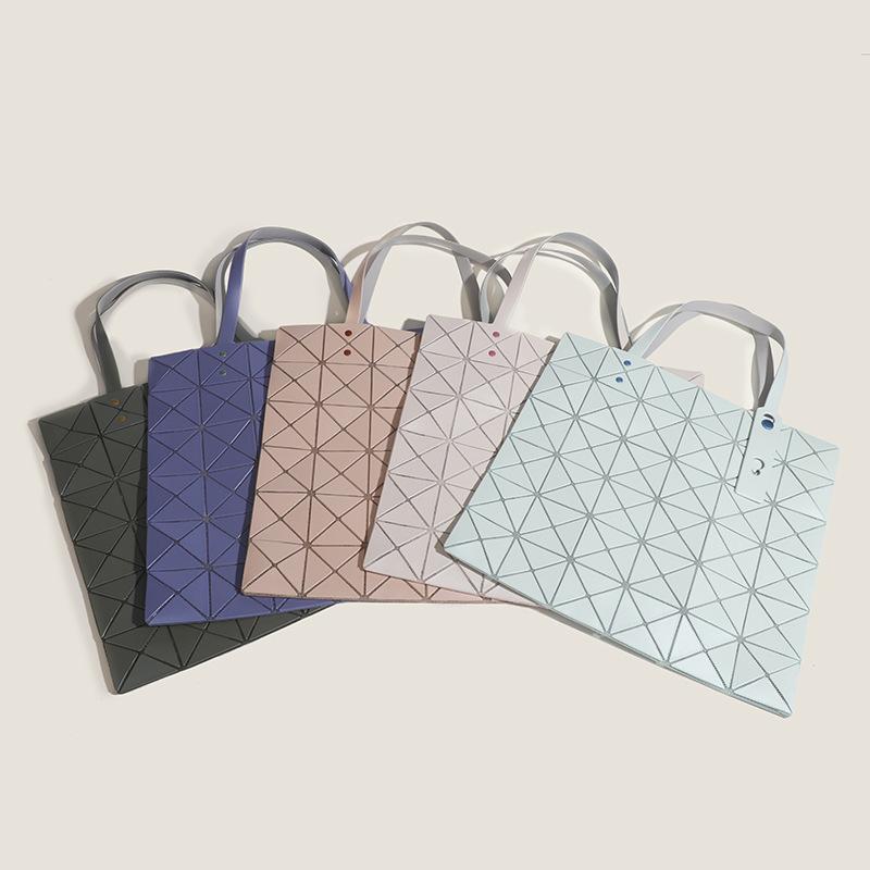 Geometric Diamond Bag New Japanese and Korean Versatile Laser Single Shoulder Underarm Bag Simple Large Capacity Hand Tote Bag