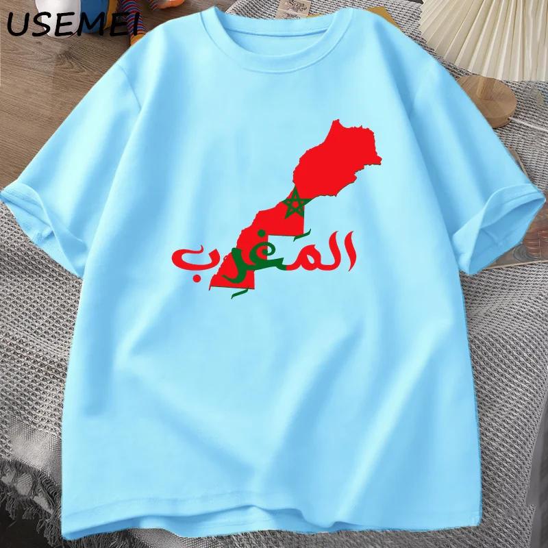 

Morocco Tshirt Men Casual Cotton Printed Moroccan Flag T-shirt Short Sleeve Graphic Tee Shirt Men s Clothing 4XL