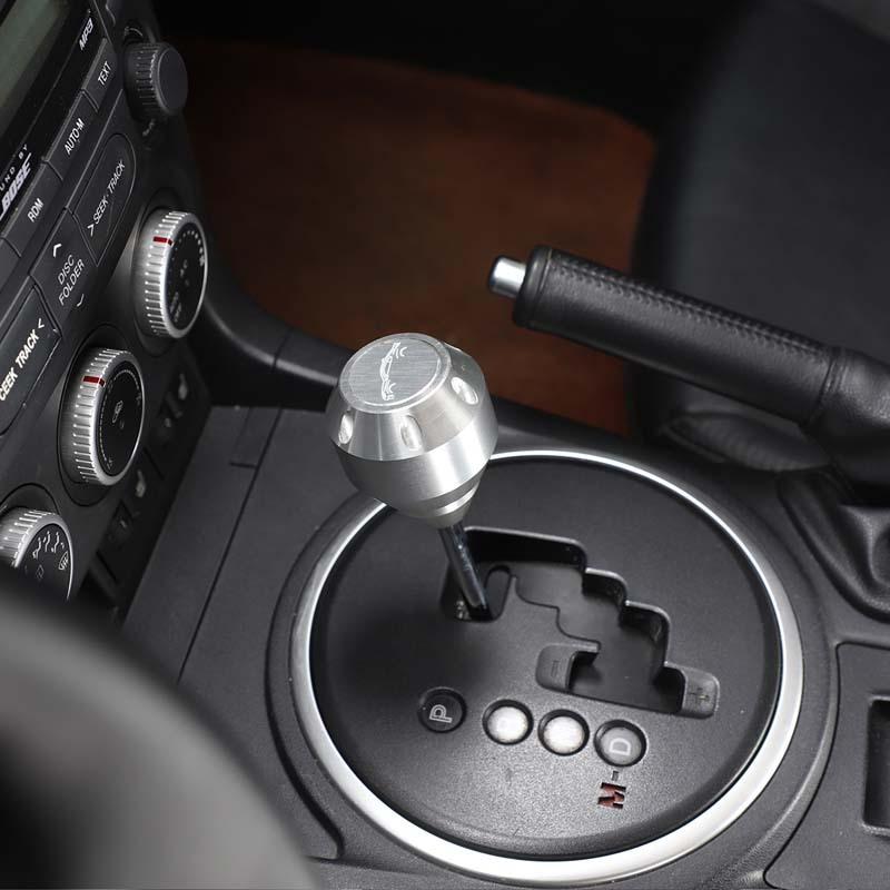 For Mazda MX-5 NC 2009 2010 2011 2012 2013 2014 2015 Aluminum alloy silver Car Gear Shifter Knob Stick Head Replacement
