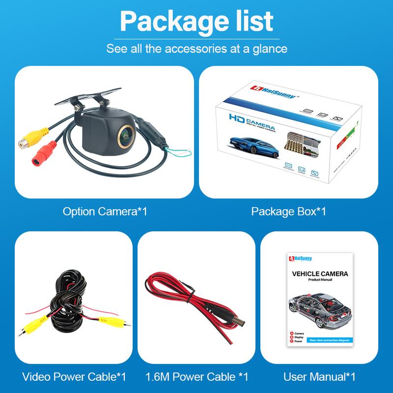 170° Fisheye Lens Sony Full HD AHD 1080P CVBS Night Vision Waterproof Vehicle Rear View Reverse Camera Car Camera