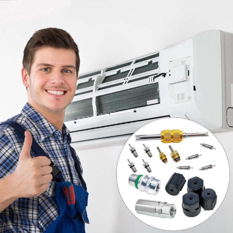 Air Conditioner Service Tool Valves Cores Assortment Valves Core Remover Air Conditioner Repair Accessory for R12 R134A