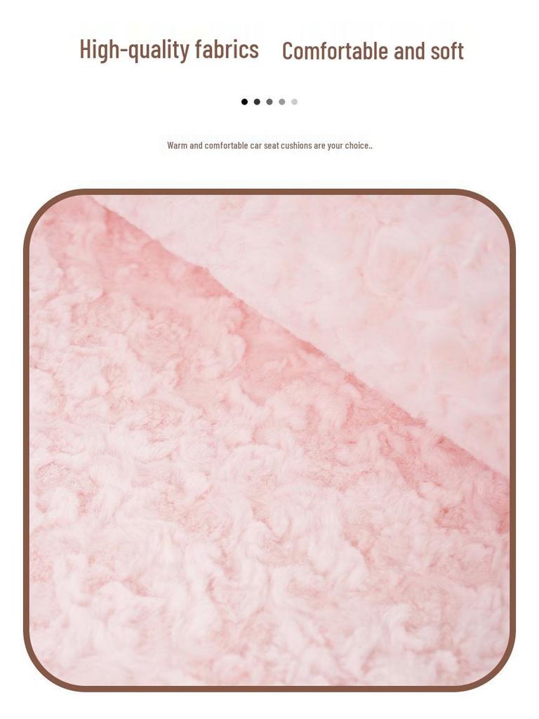 Cartoon Cat Plush Car Seat Cushion – Warm Winter/Autumn Rear Cover