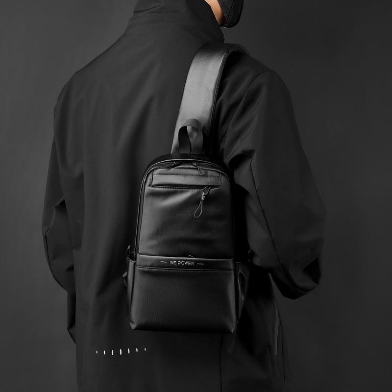 Men Waterproof Nylon Large Capacity Chest Bag Outdoor Travel Crossbody Bag High Quality Casual Shoulder Sling Daypack