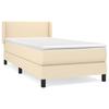Vidaxl Letto Continentale Con Materasso, Crema, Tessuto, 90X200 Cm