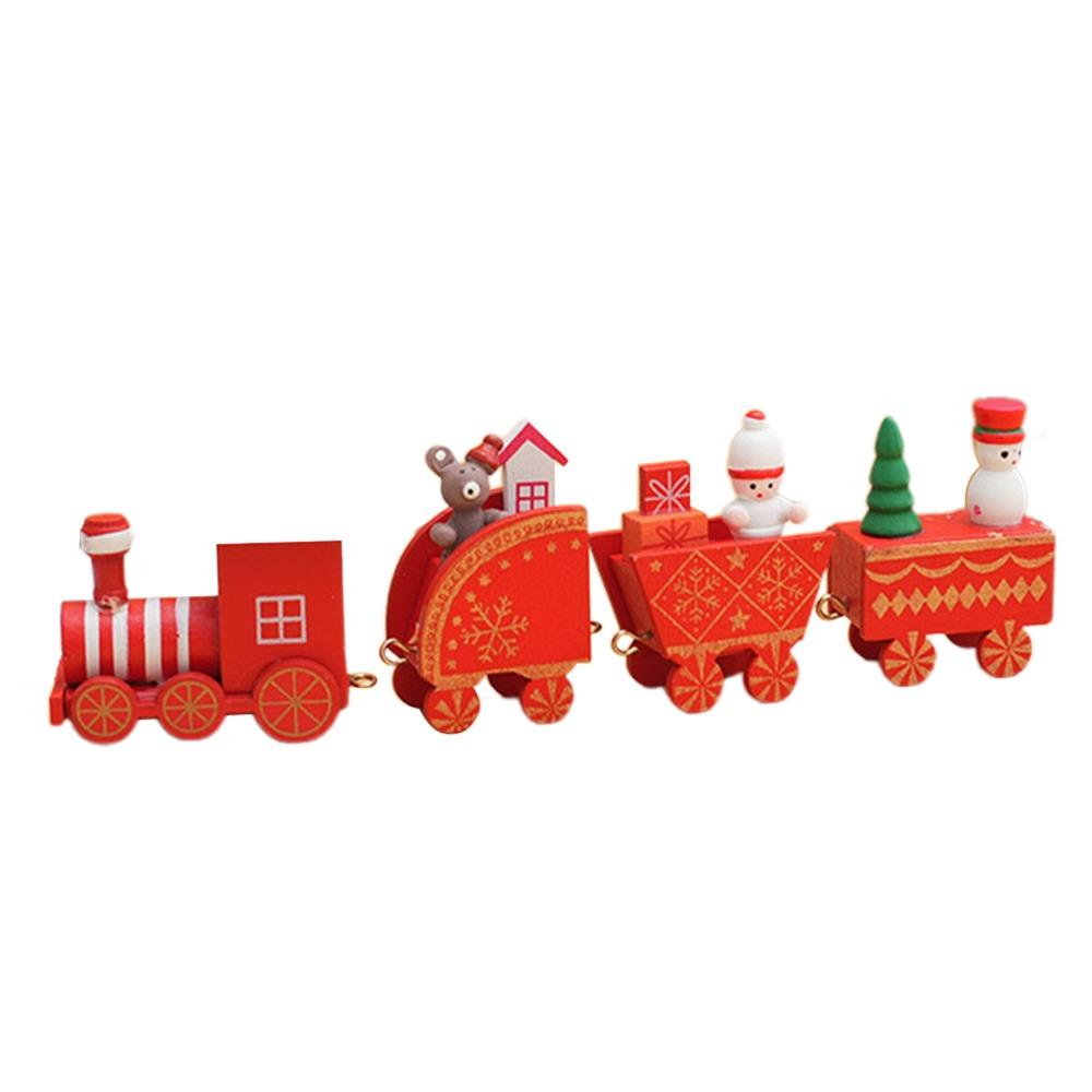 Multicolor Christmas Train Cartoon Animal Mini Christmas Tree Train  Ornament