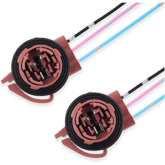 2PCS 3157 Bulb Socket,Turn Signal Socket/Tail Light Sockets/Brake Light Sockets for 3157,3155,3357 Lights Bulbs Replacement,Essential Tail Lights