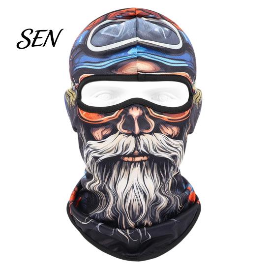 Head Protection Face Mask Funny Old Man Ski Mask, Full Neck Coverage Balaclava, Quick Drying Windproof Cover for Outdoor Cycling Sports Shield