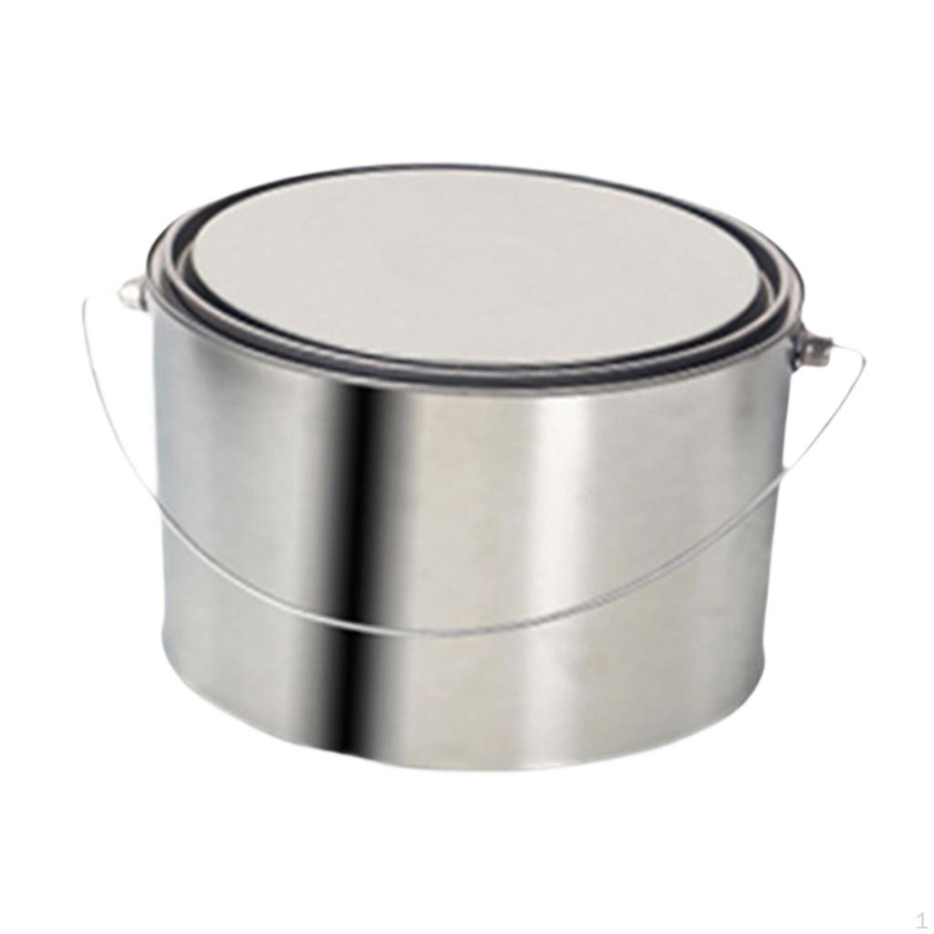 Empty Paint Can Metal Bucket Iron, Multipurpose, with Lid, Container Pail for