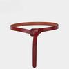 Cowhide Belt for Women Fashion Versatile Small Suit Decoration Windbreaker Sweater Knotted Women Genuine Leather Belt