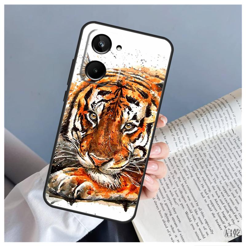 

Tiger Face For Realme 9 10 11 12 Pro Plus GT5 C67 C55 C53 C35 C33 C30 C25s C21Y C15 GT3 GT Neo 5 Case Realme 12 Pro Plus