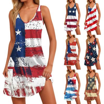 Kadın Casual Sundress Cepler Ile Yaz Boho Plaj Elbisesi Çiçek Bluzlar Kadın T-Shirt Elbise V Yaka Gevşek Tankı Elbiseler