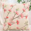 1 Pc Spring Throw Pillow Cover Embroidery Canvas Living Room Sofa Home Decoration Flowers Bird Leaves