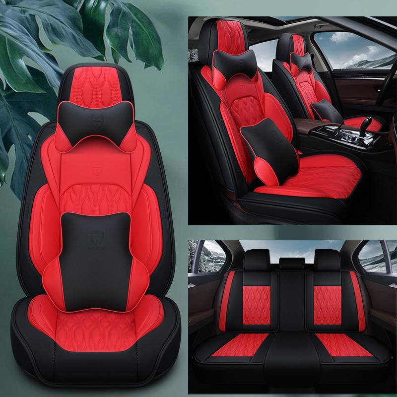 New Seamless Full Leather Universal Car Seat Cushion for All Seasons