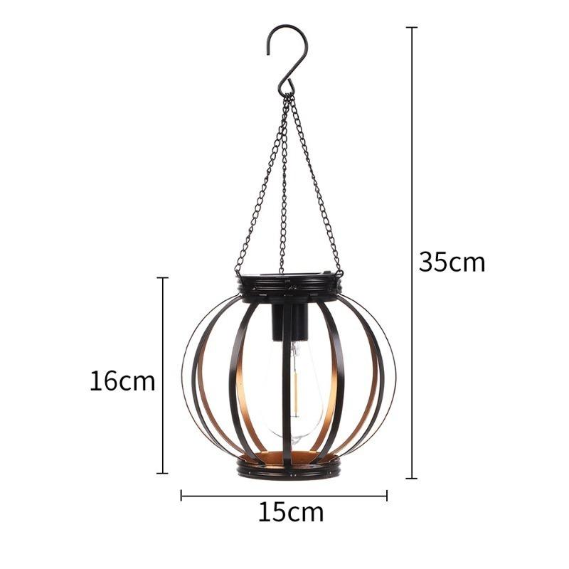 Solar Lantern Led Light Daylight Sensor Garden Lamps Lights Outdoor Waterproof Landscape Iron-art With Durable Chain Decor