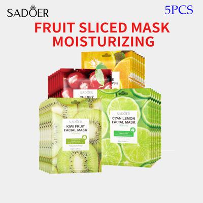 5ks SADOER Fruit Facial Mask Hydratační pleťová maska ​​pro péči o pleť Produkt
