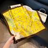New silk scarf women's fashion versatile high-end small square scarf Korean version neck protection scarf spring and autumn retro scarf binding bag