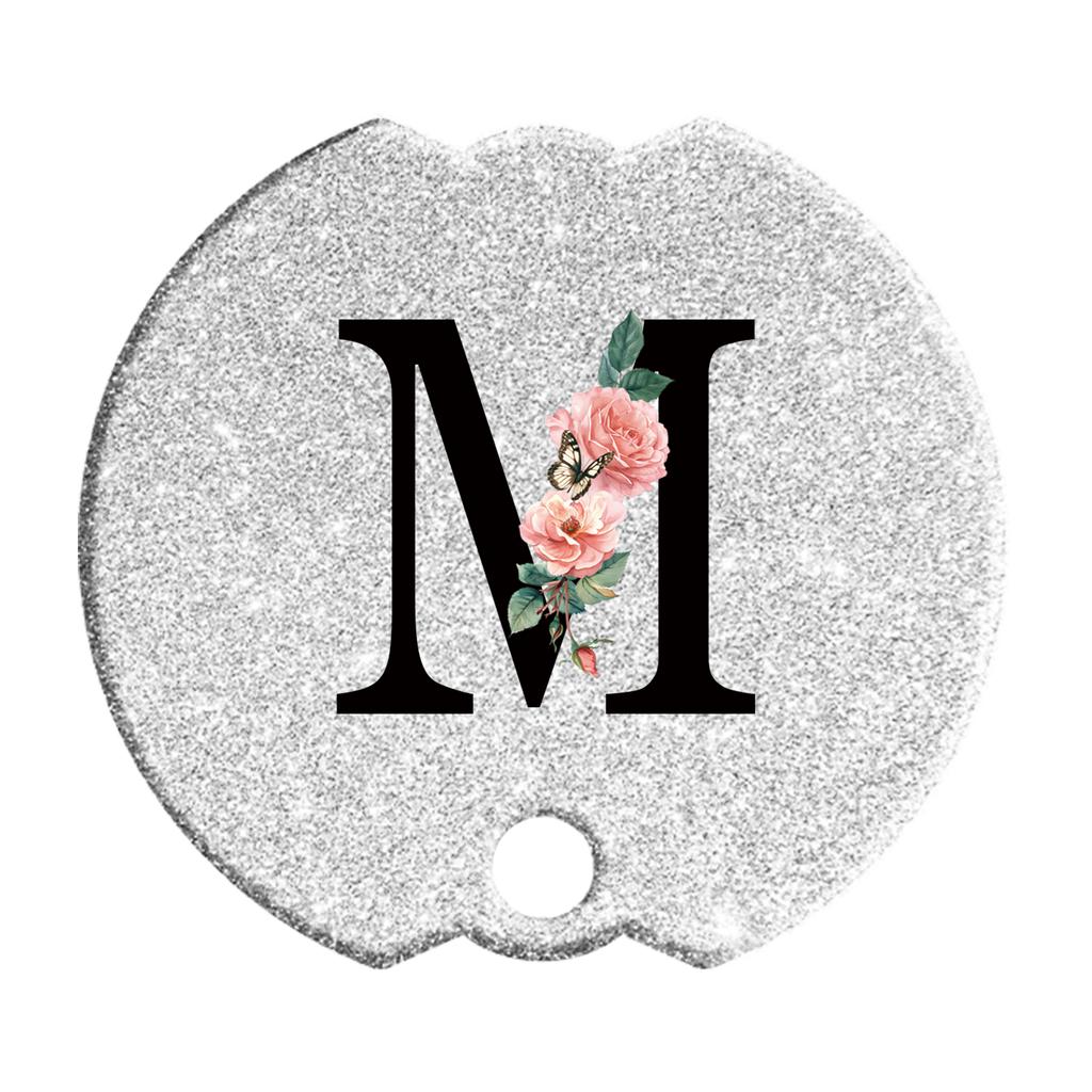 Tumblers Name Plates for Stanley Tumblers 40 Oz Cup Lid H2.0,Cup Lid Topper Round Acrylic Name ID Plate Glitter Silvery