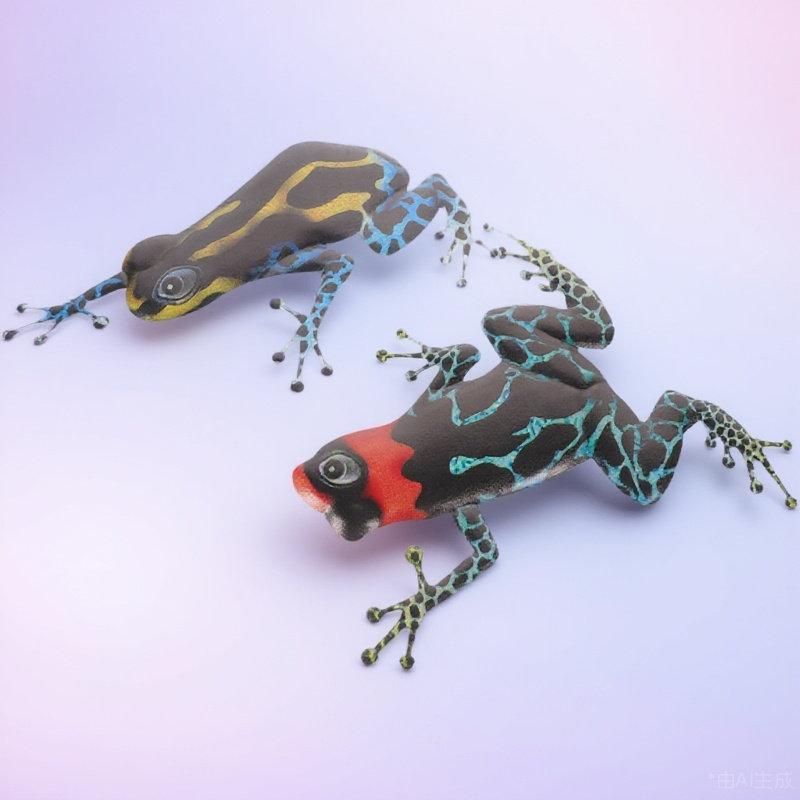 2Pcs Iron Frogs Wall Hanging Decor Creative Iron Art Decoration Home Supplies Table Ornament Desktop Decor Table Ornament