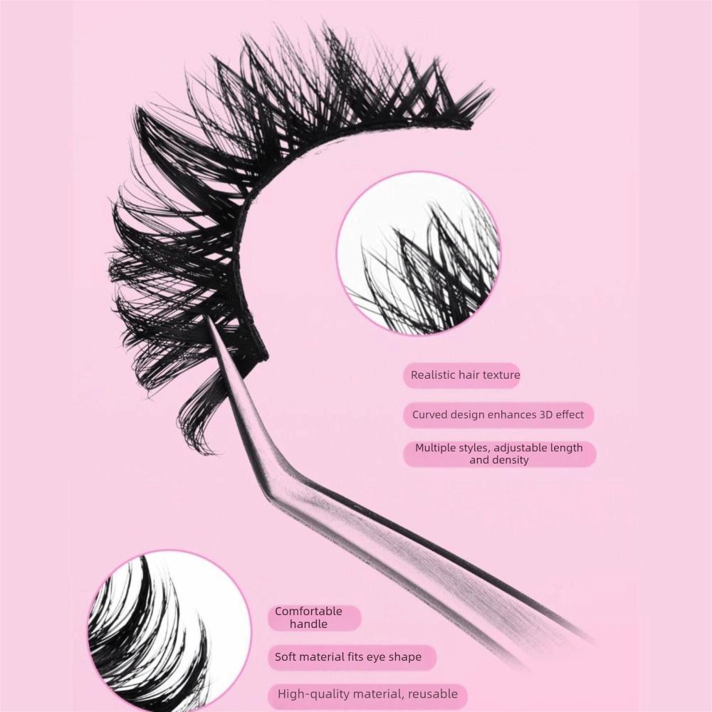 Curl Cat Eye False Eyelashes Eye Elongated Faux Mink Lashes Manga Lashes Fake Lashes  Makeup Tools