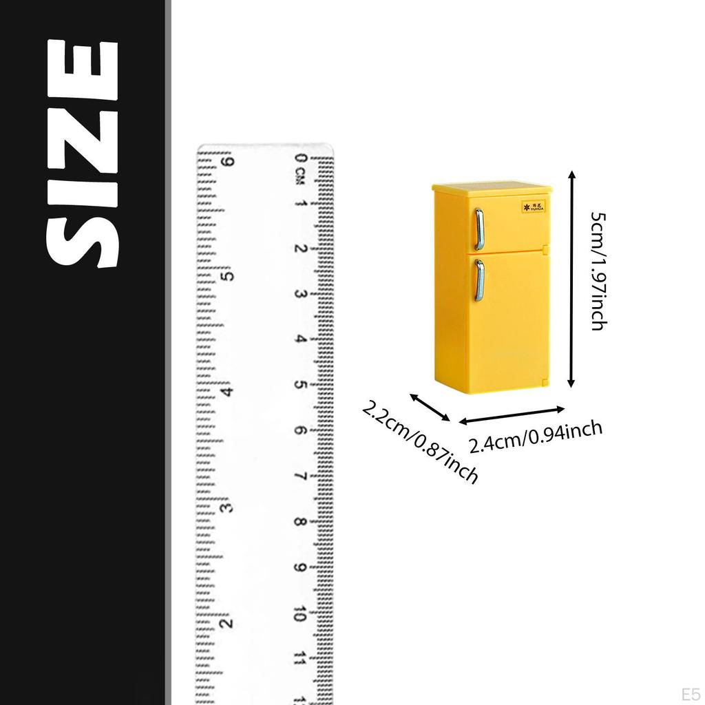 1:12 Dollhouse Furniture Fridge Doll House Accessories Life Scene DIY Pretend Play Toy for Kids 3+