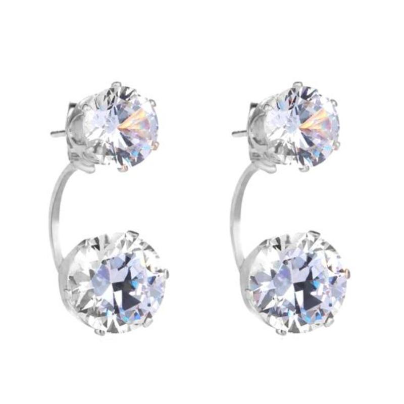Regalo di orecchini per orecchini con rivestimento per orecchio con doppio strass per gioielli da donna