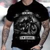 Motorrad-T-Shirt für Herren, 3D-Druck, kurzärmelig, Vintage-Klassiker, T-Shirt für Herren, Street Ride, Biker-Shirts, Tops, übergroßes T-Shirt