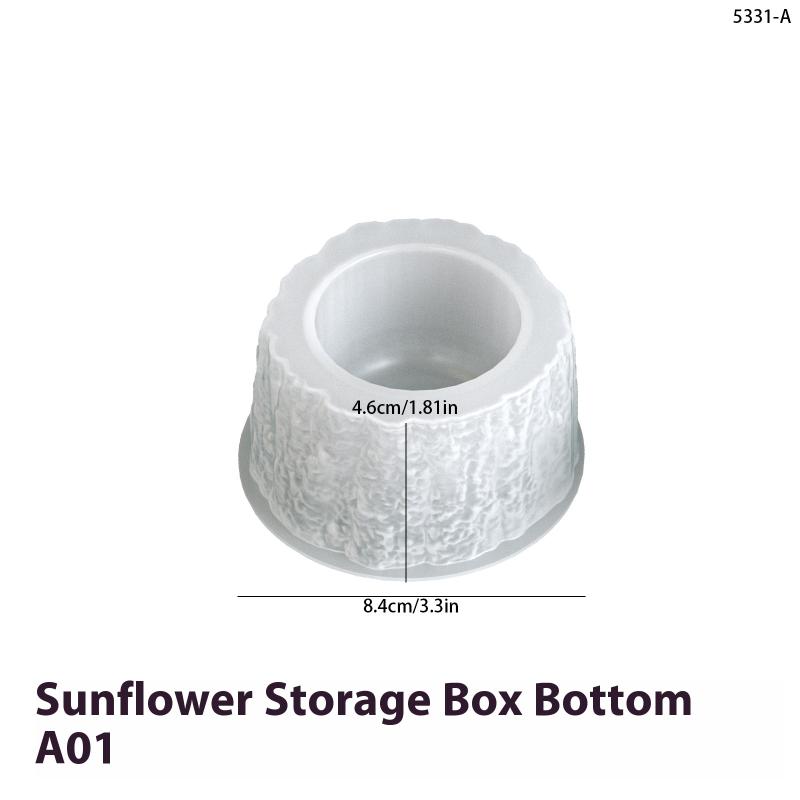 

Sunflower Candle Jar Concrete Silicone Mold Resin Flower Storage Box Molds Candle Ornament Candle Holder