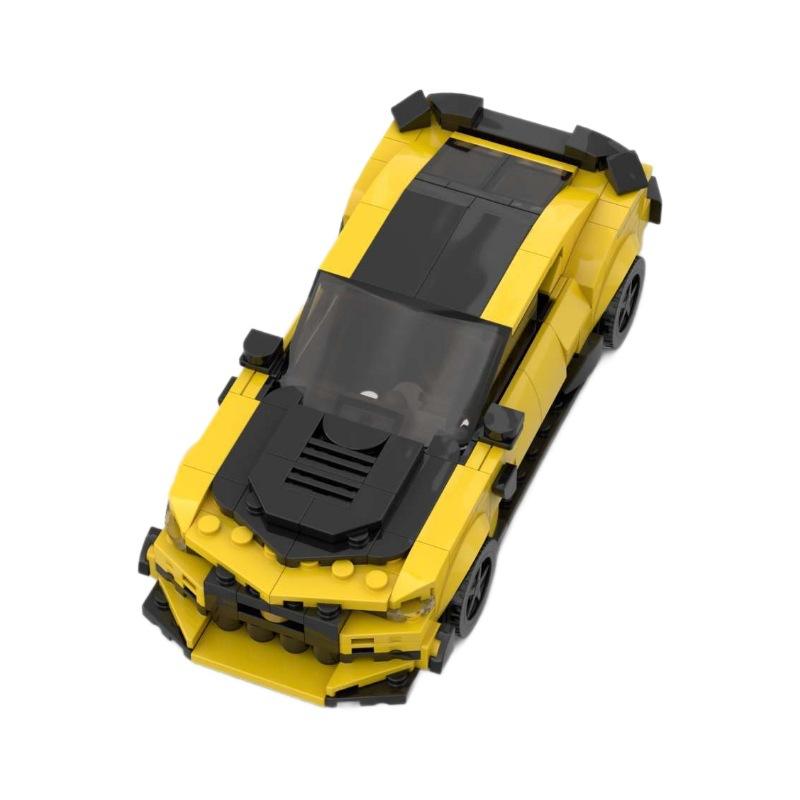 MOC-186862 Bumblebee Snow Suit Blue Merlot Building Blocks Car Model Ornaments Assembled