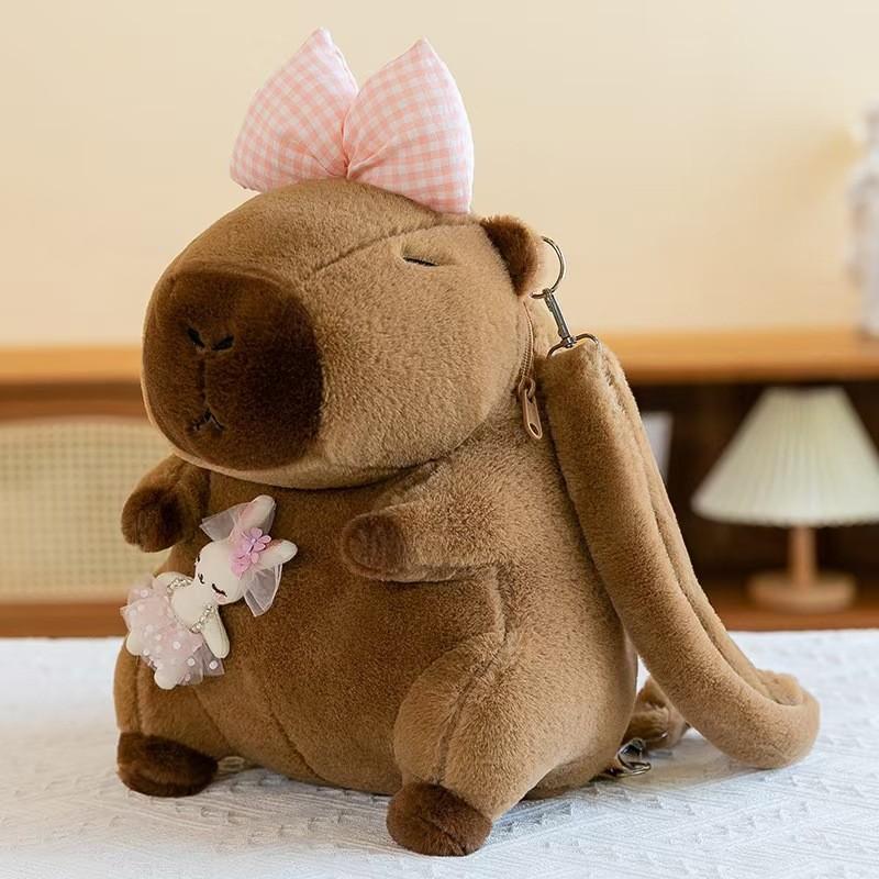Capybara Backpack Plush Animal Stuffed Children Shoulder Bag Pp Cotton Filling