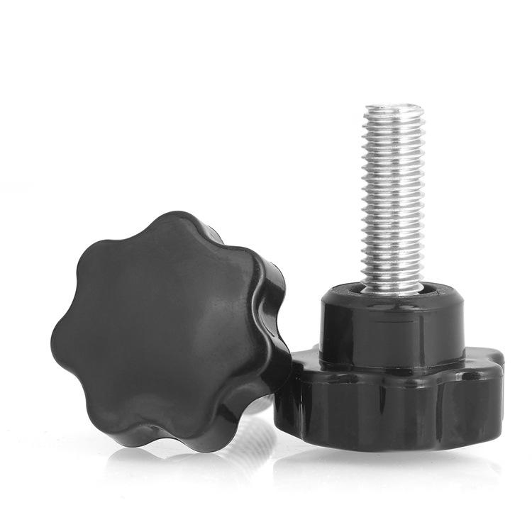 Iron Plum Blossom Hand-Tightening Bolt with Seven-Star Plastic Rubber Head