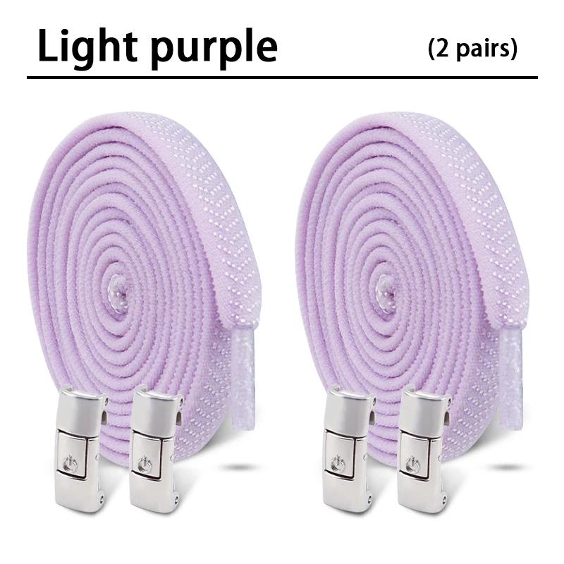 2 Paar 8 MM Breedte Elastische Schoenveters Sneakers Drukknop Veters Zonder Strikken Kinderen Volwassenen Geen Strik Schoenveters voor Schoenen Accessoires