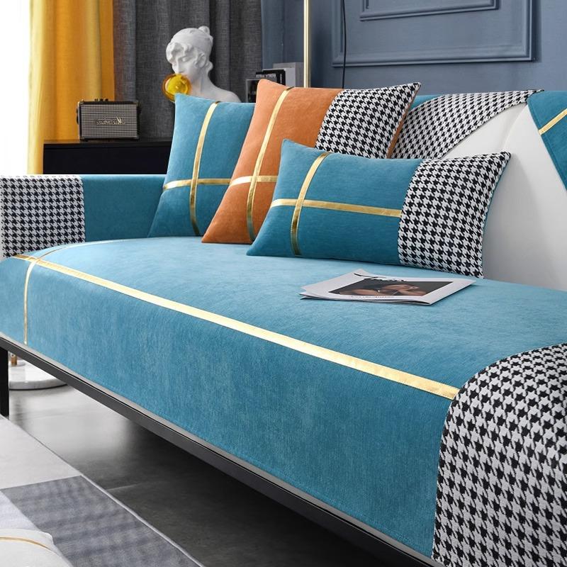 

Современные и простые подушки для дивана из шенилла с рисунком «Тысяча птиц», универсальные всесезонные противоскользящие пылезащитные чехлы для диванов, полотенца 70x70