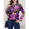 Dames Sweatshirt 3D Print Etnisch Bloemen Grafisch Dagelijkse Mode Casual Lange Mouw T-Shirts Ronde Hals Zwart Lente Herfst Tops