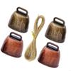Durability Iron Livestock Bells Rope Attachment Outdoor Farm Decoration Retros Metal Bells with Cord J0MC