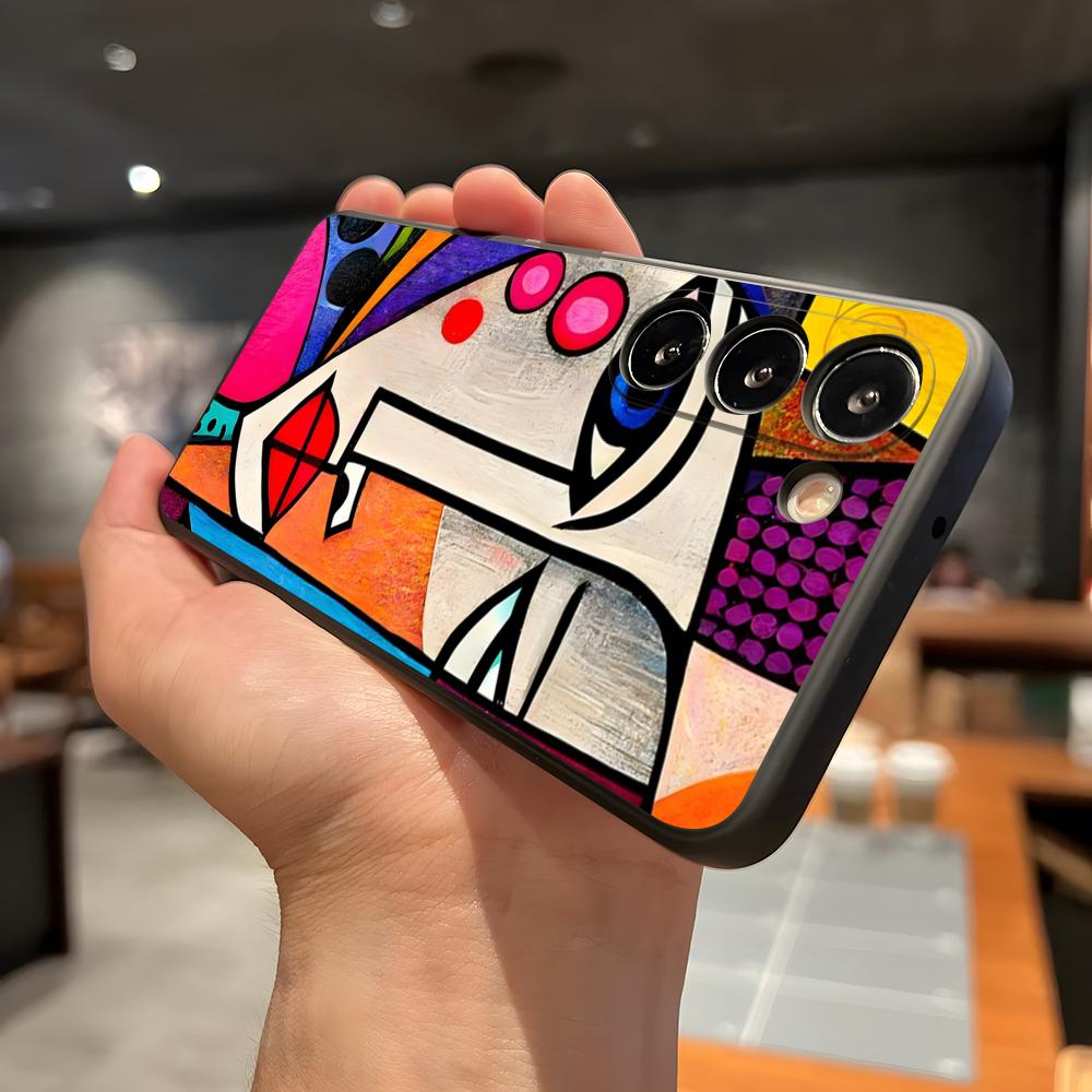 Picasso Abstract Art Phone Case For Samsung A56 A36 A26 A16 A15 A25 A35 A55 A14 A34 A24 A54 Black Soft Shell