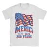 Anniversary USA TShirt for Unisex Fashion Cotton Tee Shirt Crewneck Short Sleeve T Shirt Big Size Clothing