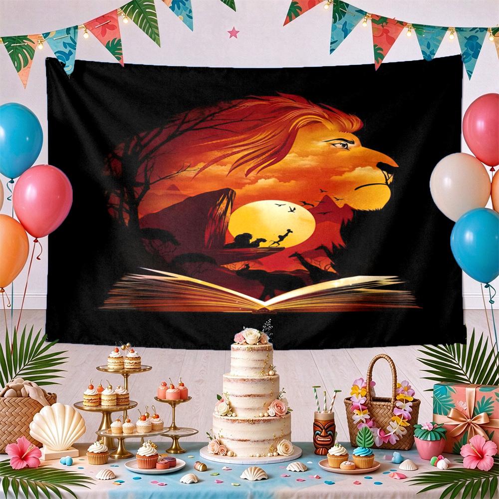 Golden Symbols Wall Tapestry Art For Birthday Wedding Party Backdrop Family Gift
