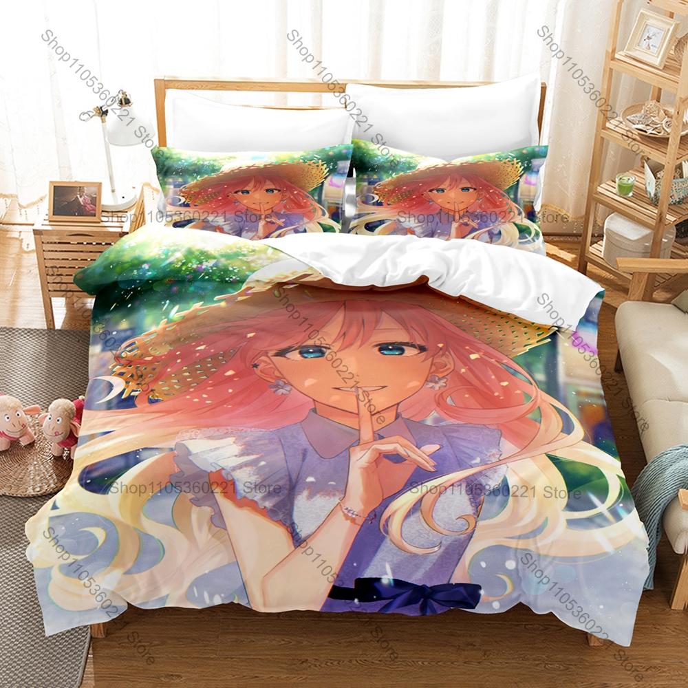 Rent-A-Girlfriend Chizuru Duvet Cover Set 1 Quilt Cover + 2 Pillowcases Soft Microfiber Rom-Com Anime Bed Linen