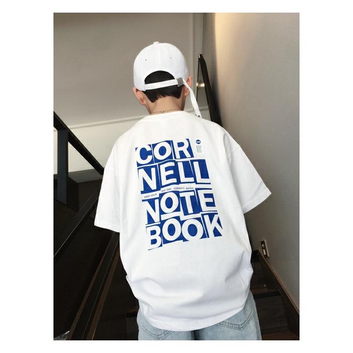 

Футболка с короткими рукавами из чистого хлопка для мальчиков 2023 года с принтом в виде букв 160