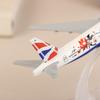 16Cm British Plum Blossom 777 Airliner Alloy Airplane Model Scale 1:400 Metal Airplane Replica Diecast Aircraft Toy For Boys