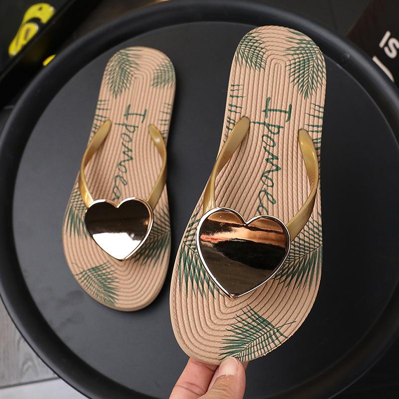 fashion Summer Slippers Flat Sandals for Women Beach Slipper Shoes Woman Pink Lover Open Toe Flip Flops Clear Women Outdoor Beach Slides