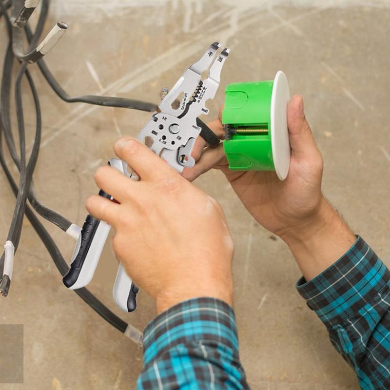 10 In1 Multifunctional Wire Strippers For Electricians  Cutting Pliers Wire Stripping Pliers Metal Hand Tool for 8/10/12/14/16mm